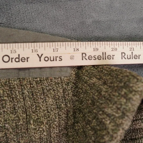 Eddie Bauer Sweater Mens Large Brown Pullover Military Crew Neck Elbow‎ Patches - Picture 8 of 11